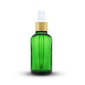 Green Frosted Amber bottle with dropper